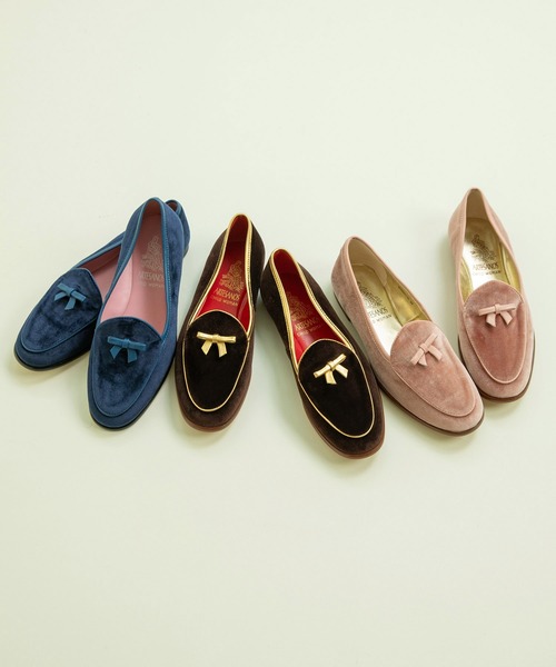 Dot＆Stripes CHILD WOMAN（ドットアンドストライプス　チャイルドウーマン）の「ARTESANOS ベロアベルジャンシューズ（ローファー・レディース・ネイビー/ピンク/ブラウン・36/37/38）」の9枚目の写真