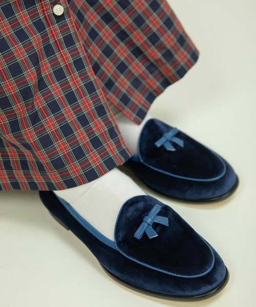 Dot＆Stripes CHILD WOMAN（ドットアンドストライプス　チャイルドウーマン）の「ARTESANOS ベロアベルジャンシューズ（ローファー・レディース・ネイビー/ピンク/ブラウン・36/37/38）」の13枚目の写真