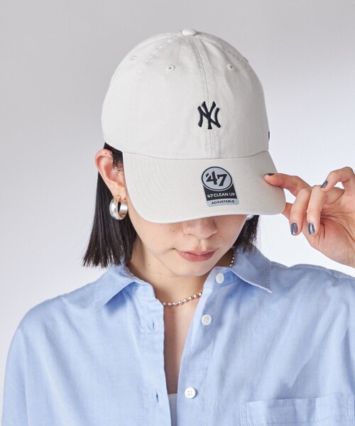 '47(フォーティーセブン)の「′47:CLEAN UP YANKEES(キャップ・レディース・ナチュラル/ブラウン/ワイン・ONE SIZE)」の4枚目の写真