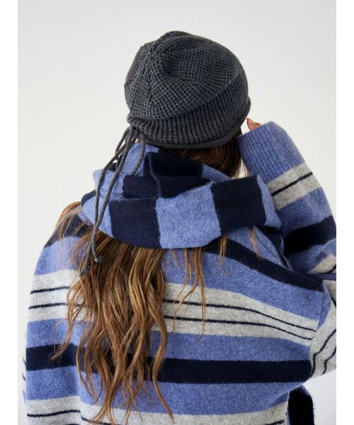 Ungrid（アングリッド）の「リボンデザインニット帽（ニットキャップ/ビーニー・レディース・チャコールグレー/ブラウン・FREE）」の5枚目の写真