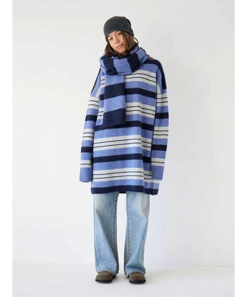 Ungrid（アングリッド）の「リボンデザインニット帽（ニットキャップ/ビーニー・レディース・チャコールグレー/ブラウン・FREE）」の6枚目の写真