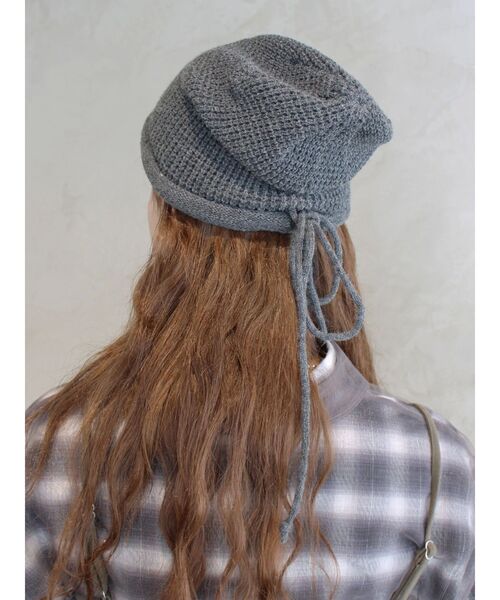 Ungrid（アングリッド）の「リボンデザインニット帽（ニットキャップ/ビーニー・レディース・チャコールグレー/ブラウン・FREE）」の2枚目の写真