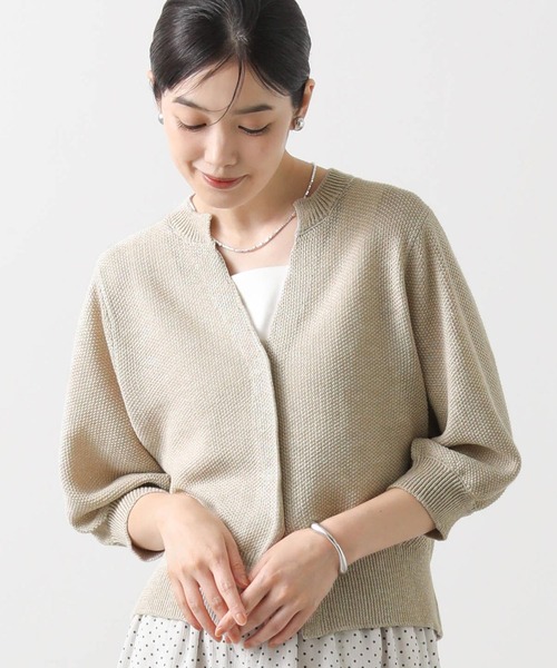 Gready Brilliant(グレディブリリアン)の「カノコショートカーディガン(カーディガン/ボレロ・レディース・ベージュ/パープル/オフホワイト・38)」の2枚目の写真