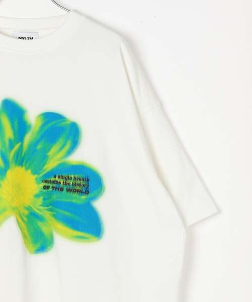 PBLIM(ページボーイリム)の「《UNISEX》サーモフラワーTシャツ(Tシャツ/カットソー・レディース・ブラック/オフホワイト・MEDIUM/LARGE)」の4枚目の写真