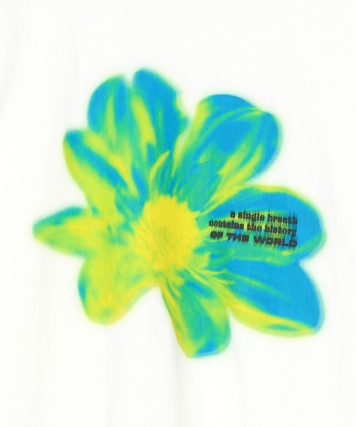 PBLIM(ページボーイリム)の「《UNISEX》サーモフラワーTシャツ(Tシャツ/カットソー・レディース・ブラック/オフホワイト・MEDIUM/LARGE)」の6枚目の写真