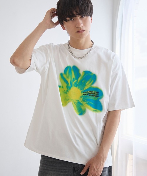 PBLIM(ページボーイリム)の「《UNISEX》サーモフラワーTシャツ(Tシャツ/カットソー・レディース・ブラック/オフホワイト・MEDIUM/LARGE)」の15枚目の写真