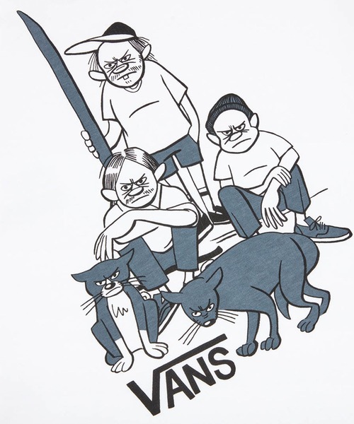 VANS（バンズ）の「YUSUKE HANAI グラフィック Tシャツ（Tシャツ/カットソー・メンズ・ホワイト/グレイッシュブルー・SMALL/MEDIUM/LARGE/X-LARGE/XX-LARGE/X-SMALL）」の8枚目の写真