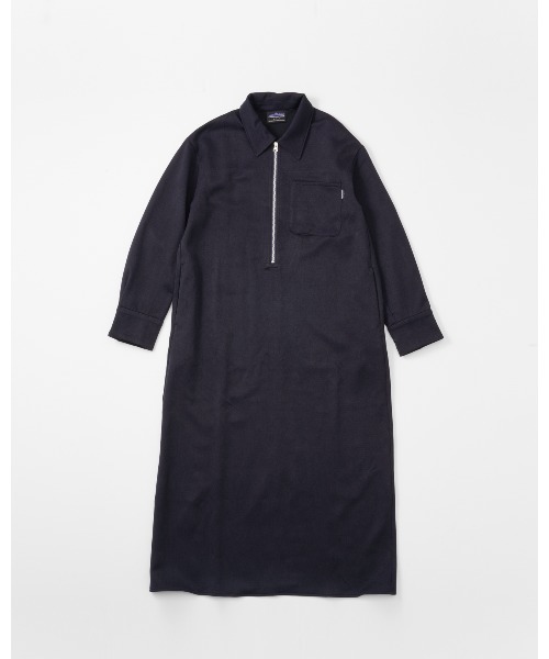 THOUSAND MILE(サウザンドマイル)の「【THOUSAND MILE】ZIP HALF ZIP OP WOOL LIKE/ハーフジップワンピース ウールライク(ワンピース・レディース・ネイビー/ブラウン/チャコールグレー・FREE)」の3枚目の写真