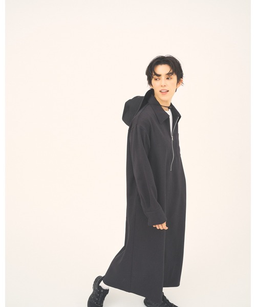 THOUSAND MILE(サウザンドマイル)の「【THOUSAND MILE】ZIP HALF ZIP OP WOOL LIKE/ハーフジップワンピース ウールライク(ワンピース・レディース・ネイビー/ブラウン/チャコールグレー・FREE)」の5枚目の写真