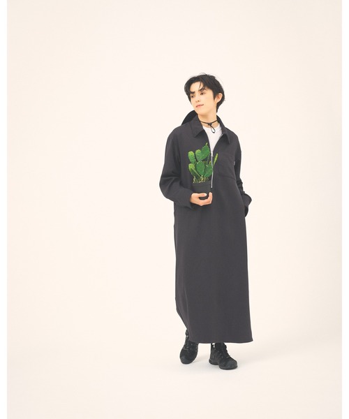 THOUSAND MILE(サウザンドマイル)の「【THOUSAND MILE】ZIP HALF ZIP OP WOOL LIKE/ハーフジップワンピース ウールライク(ワンピース・レディース・ネイビー/ブラウン/チャコールグレー・FREE)」の7枚目の写真