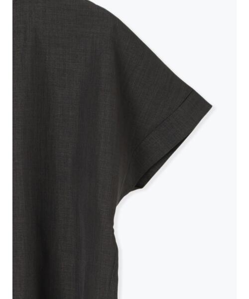 Te chichi TERRASSE（テチチテラス）の「【セットアップ可】麻調スキッパーブラウス（シャツ/ブラウス・レディース・ベージュ/チャコールグレー/ブラック・F）」の7枚目の写真