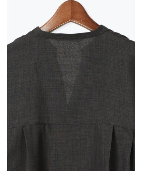 Te chichi TERRASSE（テチチテラス）の「【セットアップ可】麻調スキッパーブラウス（シャツ/ブラウス・レディース・ベージュ/チャコールグレー/ブラック・F）」の5枚目の写真