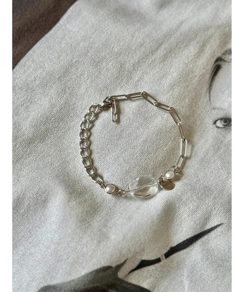 tone(トーン)の「【Agaro】No.465 クリスタル×ステンレス ブレスレット(MA)(ブレスレット・レディース・シルバー・FREE)」の3枚目の写真