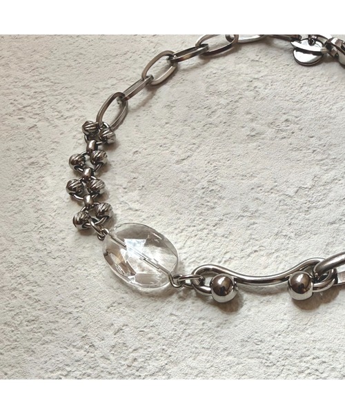 tone(トーン)の「【Agaro】No.465 クリスタル×ステンレス ブレスレット(MA)(ブレスレット・レディース・シルバー・FREE)」の4枚目の写真