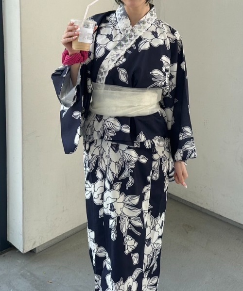 着物・浴衣 noa 浴衣 レディース セット 浴衣セット 半幅帯 2点セット ボヌール