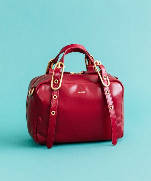 Beau're(ヴュレ)の「BEAURE Classical 2Way ボストン Bag(ボストンバッグ・レディース・ブラウン/ブラック/カーキ/ワイン・FREE)」の4枚目の写真