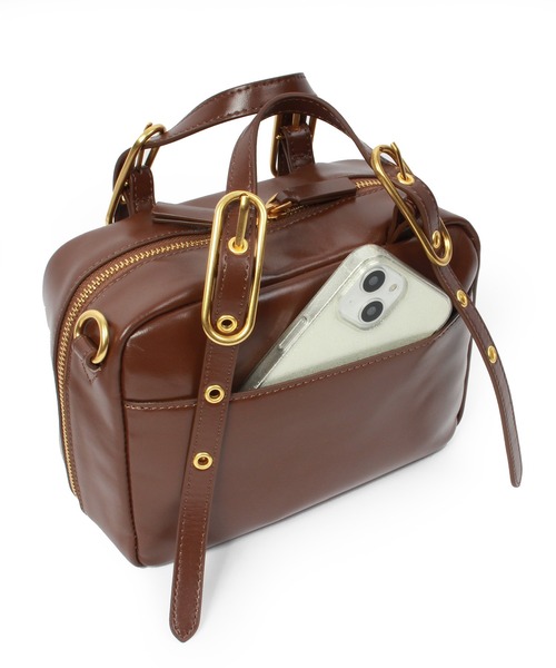 Beau're(ヴュレ)の「BEAURE Classical 2Way ボストン Bag(ボストンバッグ・レディース・ブラウン/ブラック/カーキ/ワイン・FREE)」の22枚目の写真