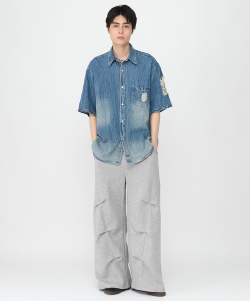 3.3 Field Trip （3.3フィールドトリップ）の「3.3 Field Trip／ピンチスラントスウェットパンツ（その他パンツ・メンズ・グレー/ブラック・LARGE/MEDIUM）」の16枚目の写真