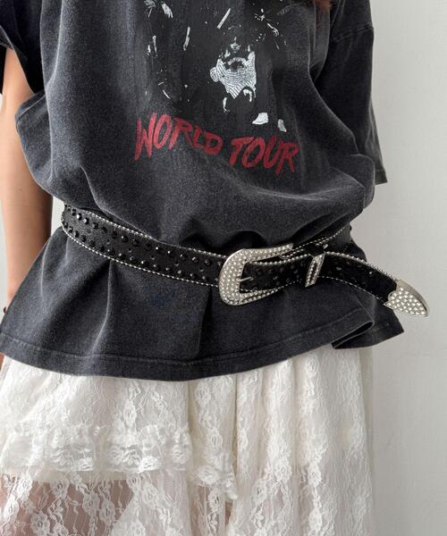 WEGO（ウィゴー）の「WEGO/ビジューラメベルト（ベルト・レディース・ブラック/シルバー/ライトピンク/その他1・FREE）」の12枚目の写真