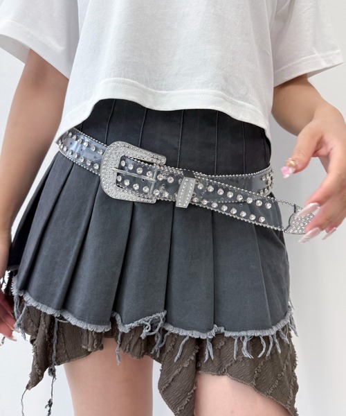 WEGO（ウィゴー）の「WEGO/ビジューラメベルト（ベルト・レディース・ブラック/シルバー/ライトピンク/その他1・FREE）」の4枚目の写真