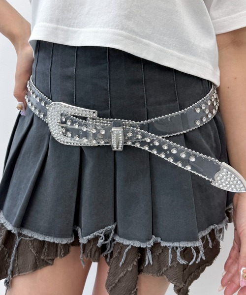 WEGO（ウィゴー）の「WEGO/ビジューラメベルト（ベルト・レディース・ブラック/シルバー/ライトピンク/その他1・FREE）」の9枚目の写真