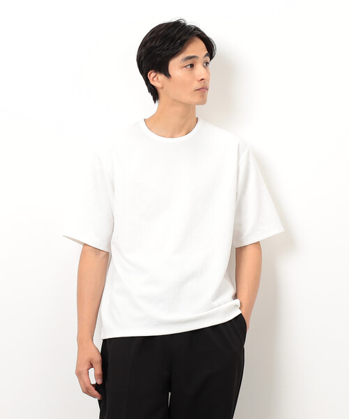 COMME CA ISM(コムサイズム)の「リンクス 市松Tシャツ(Tシャツ/カットソー・メンズ・ホワイト/ブラック・MEDIUM/LARGE/X-LARGE)」の3枚目の写真
