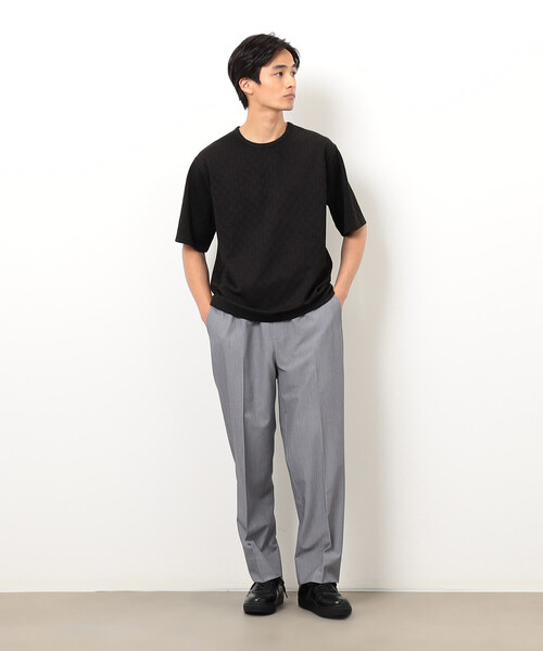 COMME CA ISM(コムサイズム)の「リンクス 市松Tシャツ(Tシャツ/カットソー・メンズ・ホワイト/ブラック・MEDIUM/LARGE/X-LARGE)」の4枚目の写真
