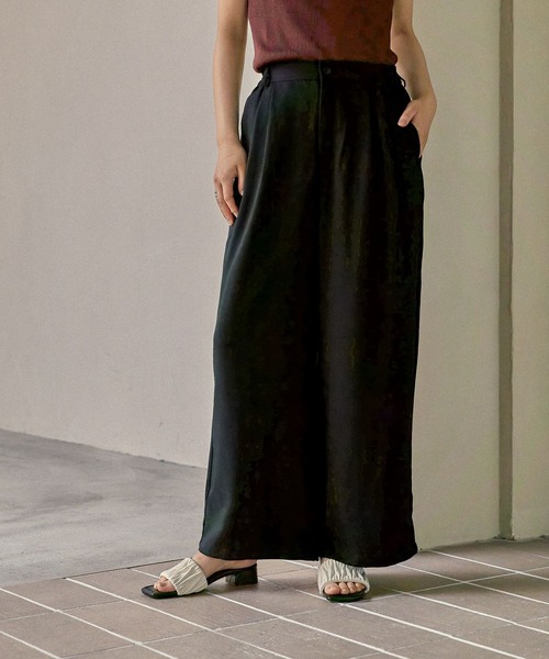 LEPSIM（レプシィム）の「ハニカムドビーストレートパンツ　523884（その他パンツ・レディース・ブラック/グレー/カーキブラウン・MEDIUM/LARGE）」の14枚目の写真