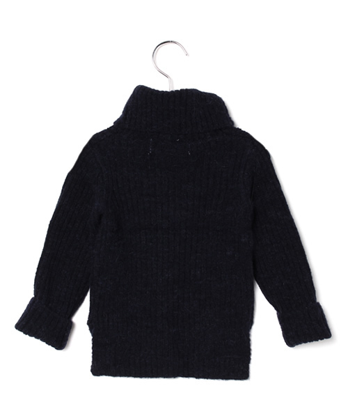 CIAOPANIC TYPY(チャオパニックティピー)の「アルパカミックスストレッチリブタートル(ニット/セーター・キッズ・オフホワイト/ネイビー・105/115/135/95/125)」の8枚目の写真