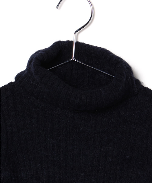 CIAOPANIC TYPY(チャオパニックティピー)の「アルパカミックスストレッチリブタートル(ニット/セーター・キッズ・オフホワイト/ネイビー・105/115/135/95/125)」の9枚目の写真