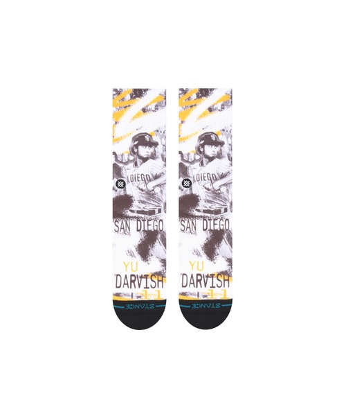 STANCE（スタンス）の「【STANCE/スタンス】 MLBパドレス ダルビッシュ有コラボモデル　 / ギフトにも最適！ /  YU DARVISH STREAK（ソックス/靴下・メンズ・ブラウン・LARGE）」の2枚目の写真