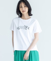 【接触冷感・UVカット】ALCOLLAGEロゴプリントTシャツ