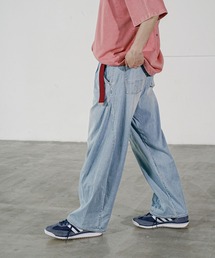 BAYFLOW | [軽量ストレッチ]ソフトデニムワイドツイストパンツ(デニムパンツ)