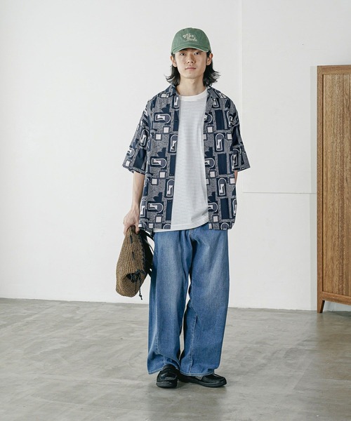 BAYFLOW（ベイフロー）の「[軽量ストレッチ]ソフトデニムワイドツイストパンツ（デニムパンツ・メンズ・サックスブルー/スカイブルー・LARGE/SMALL/MEDIUM）」の12枚目の写真