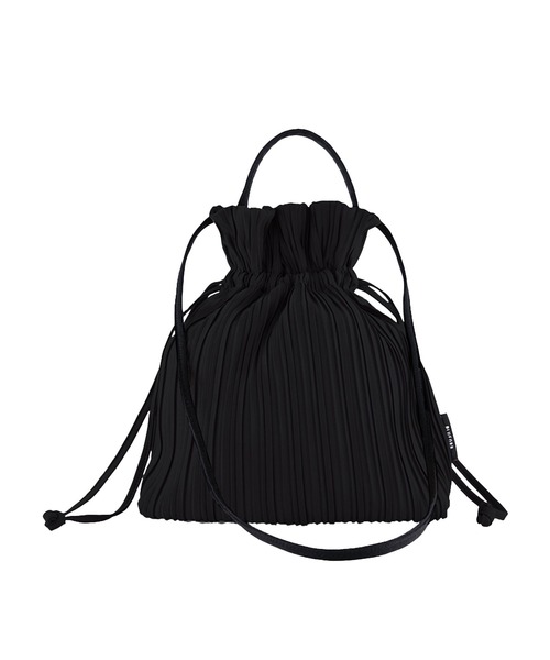 BLUEORB(ブルーオーブ)の「Two way Ribbon Tote Bag リボントートバッグ プリーツバッグ(ハンドバッグ・レディース・ライトグレー/ブラック/ダークブルー・ONESIZE)」の16枚目の写真
