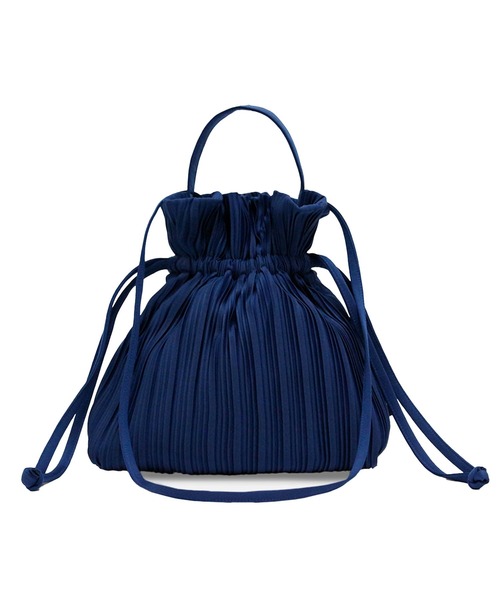 BLUEORB(ブルーオーブ)の「Two way Ribbon Tote Bag リボントートバッグ プリーツバッグ(ハンドバッグ・レディース・ライトグレー/ブラック/ダークブルー・ONESIZE)」の17枚目の写真