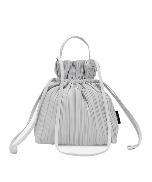 BLUEORB(ブルーオーブ)の「Two way Ribbon Tote Bag リボントートバッグ プリーツバッグ(ハンドバッグ・レディース・ライトグレー/ブラック/ダークブルー・ONESIZE)」の18枚目の写真