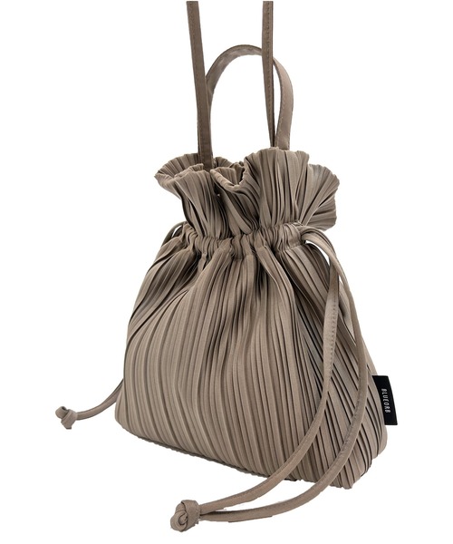 BLUEORB(ブルーオーブ)の「Two way Ribbon Tote Bag リボントートバッグ プリーツバッグ(ハンドバッグ・レディース・ライトグレー/ブラック/ダークブルー・ONESIZE)」の20枚目の写真