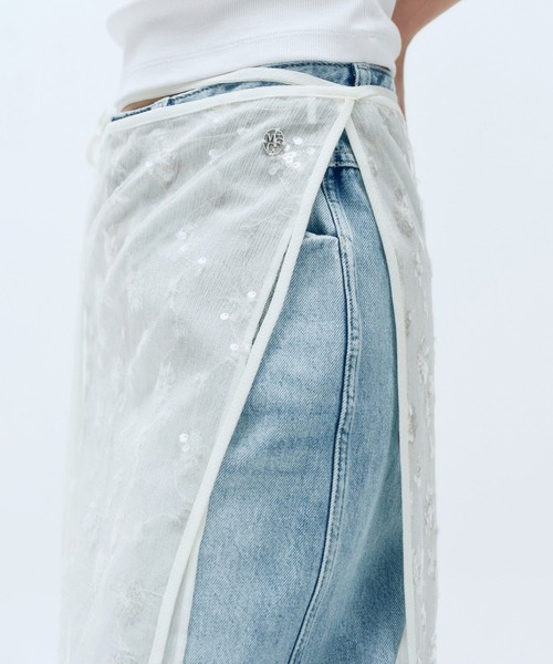 MARITHE + FRANCOIS GIRBAUD(マリテフランソワジルボー)の「W LAYERED SKIRT(スカート・レディース・アイボリー/ブラック・フリー)」の14枚目の写真