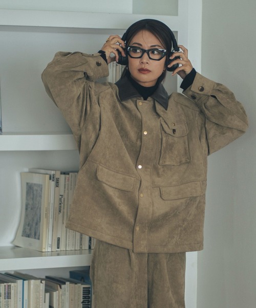 BAYFLOW（ベイフロー）の「【EF(エフ)】フェイクスエードブルゾン（WOMEN）（ブルゾン・レディース・ブラウン/ベージュ・FREE）」の2枚目の写真