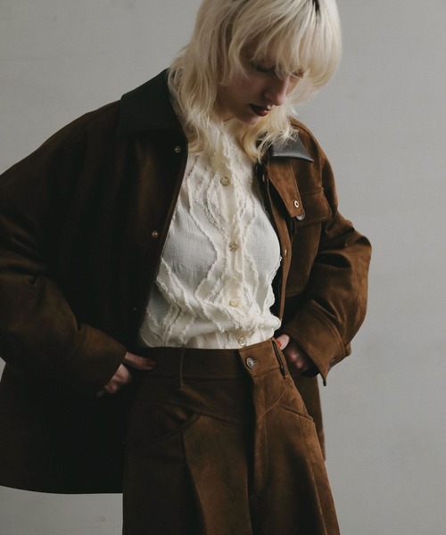 BAYFLOW（ベイフロー）の「【EF(エフ)】フェイクスエードブルゾン（WOMEN）（ブルゾン・レディース・ブラウン/ベージュ・FREE）」の15枚目の写真