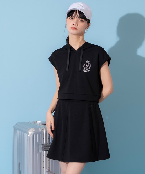 REDYAZEL（レディアゼル）の「エンブレム刺繍フーディー×フレアスカートセットアップ（セットアップ・レディース・ライトグレー/ダークブラウン/グリーン/ブラック・FREE）」の17枚目の写真