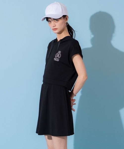 REDYAZEL（レディアゼル）の「エンブレム刺繍フーディー×フレアスカートセットアップ（セットアップ・レディース・ライトグレー/ダークブラウン/グリーン/ブラック・FREE）」の18枚目の写真