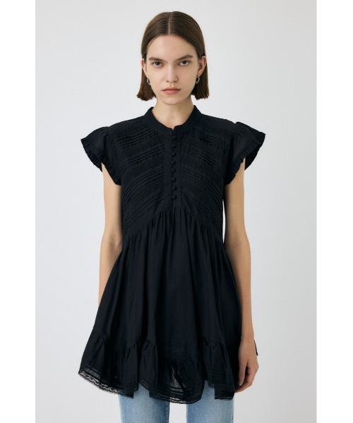 MOUSSY(マウジー)の「LACY FRILL チュニック(チュニック・レディース・ブラック/ホワイト・1/2)」の8枚目の写真