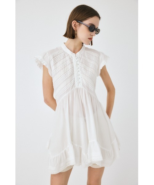MOUSSY(マウジー)の「LACY FRILL チュニック(チュニック・レディース・ブラック/ホワイト・1/2)」の10枚目の写真