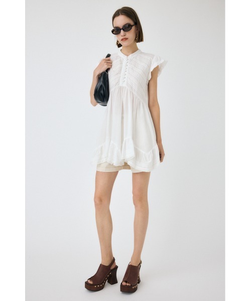 MOUSSY(マウジー)の「LACY FRILL チュニック(チュニック・レディース・ブラック/ホワイト・1/2)」の12枚目の写真