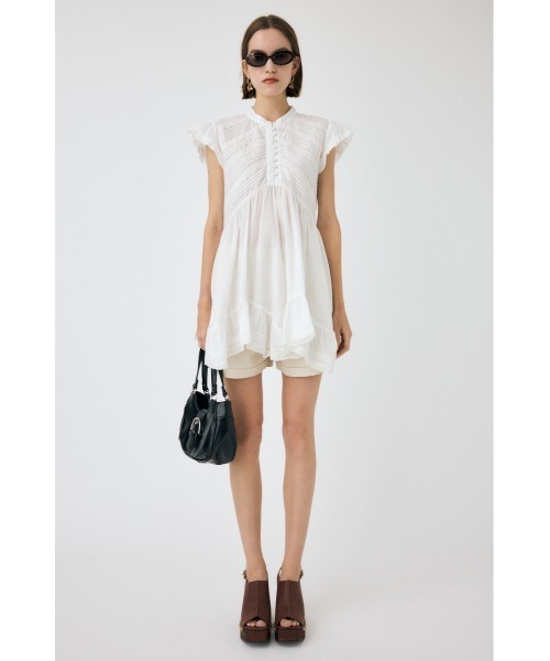 MOUSSY(マウジー)の「LACY FRILL チュニック(チュニック・レディース・ブラック/ホワイト・1/2)」の13枚目の写真