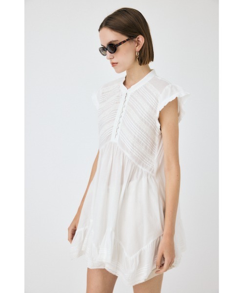 MOUSSY(マウジー)の「LACY FRILL チュニック(チュニック・レディース・ブラック/ホワイト・1/2)」の14枚目の写真