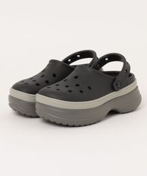 crocs（クロックス）の「crocs クロックス CLASSIC STACKED CLOG クラシック スタックド クロッグ 211355-001 BLACK（サンダル・メンズ）」