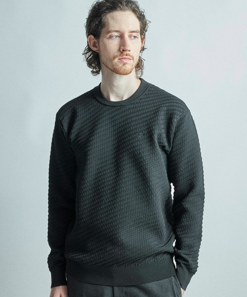 MEN'S BIGI（メンズビギ）の「【COLE HAAN/コール ハーン】別注ブリスタージャガードハイゲージニットTEE＜マシンウォッシャブル＞（ニット/セーター・メンズ・ブラック/ホワイト/ネイビー・01/02/03）」の2枚目の写真